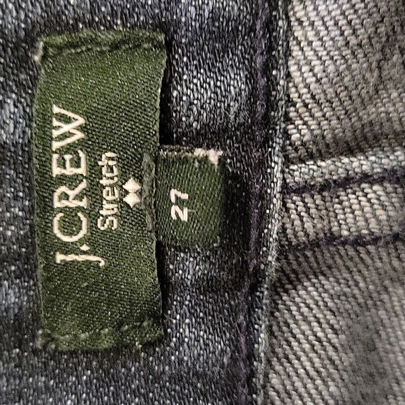 J CREW size 27 "toothpick" dark wash blue denim jeans - Picture 3 of 5